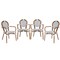 Flash Furniture Lourdes Thonet French Bistro Stacking Chair w/Arms, White/Navy PE Rattan/Bamboo Alum Frame, 4PK 4-SDA-AD642002A-WHNVY-NAT-GG - alternate 9